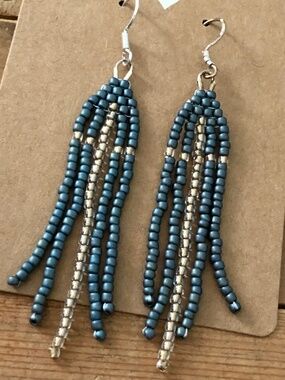 {Beside quiet waters} Handmade Beaded Earrings
